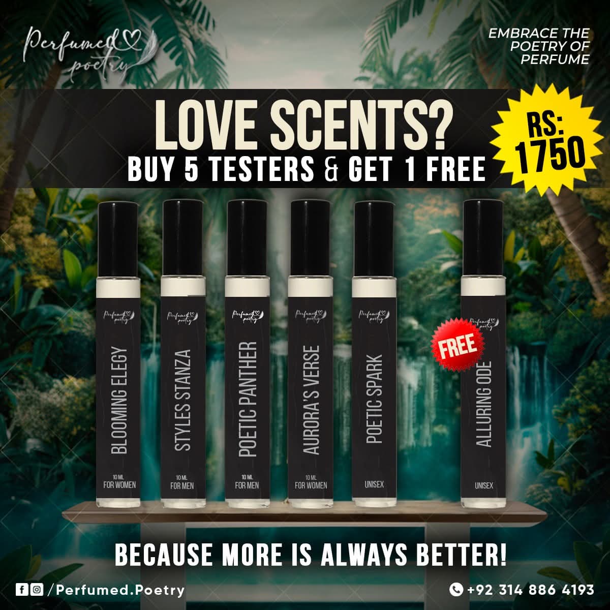 Perfumed Poetry Marketing Graphics